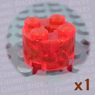 [1 Cái] LEGO Gạch Trụ Tròn 2x2 Màu Cam Đỏ Huỳnh Quang Xuyên Sáng ID 611647 6116
