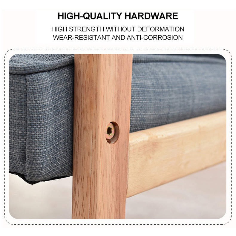 Ghế đọc sách cho bé làm từ 100% gỗ cao su tự nhiên và vải linen cotton với đệm êm giúp con thêm yêu đọc sách