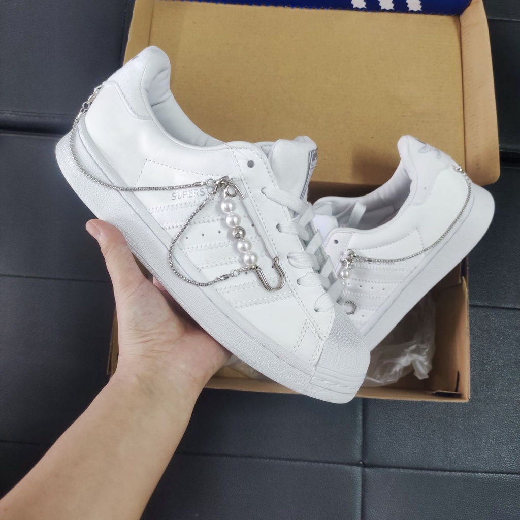 Giày Su.per.star White Pearl Chain