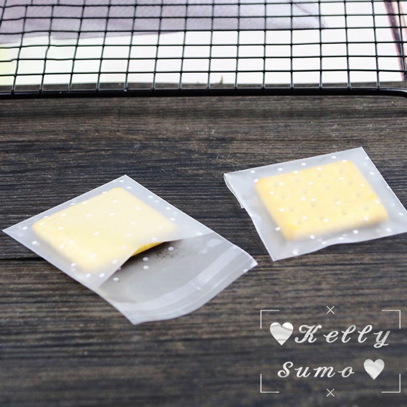 Combo 10/20/50 Túi dán miệng đựng bánh , kẹo mẫu chấm bi size 7