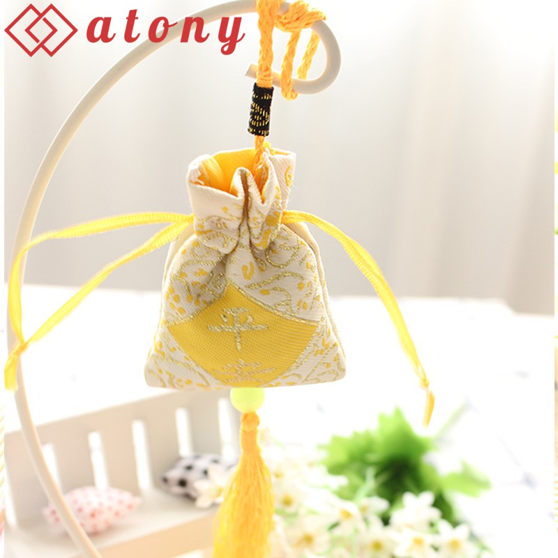 Túi Thơm Thảo Mộc ATONY - Túi Vải Gấm, Thêu chữ Phúc, Bình An - Giúp Khử Mùi, Làm Thơm, Trang Trí Nhà Cửa