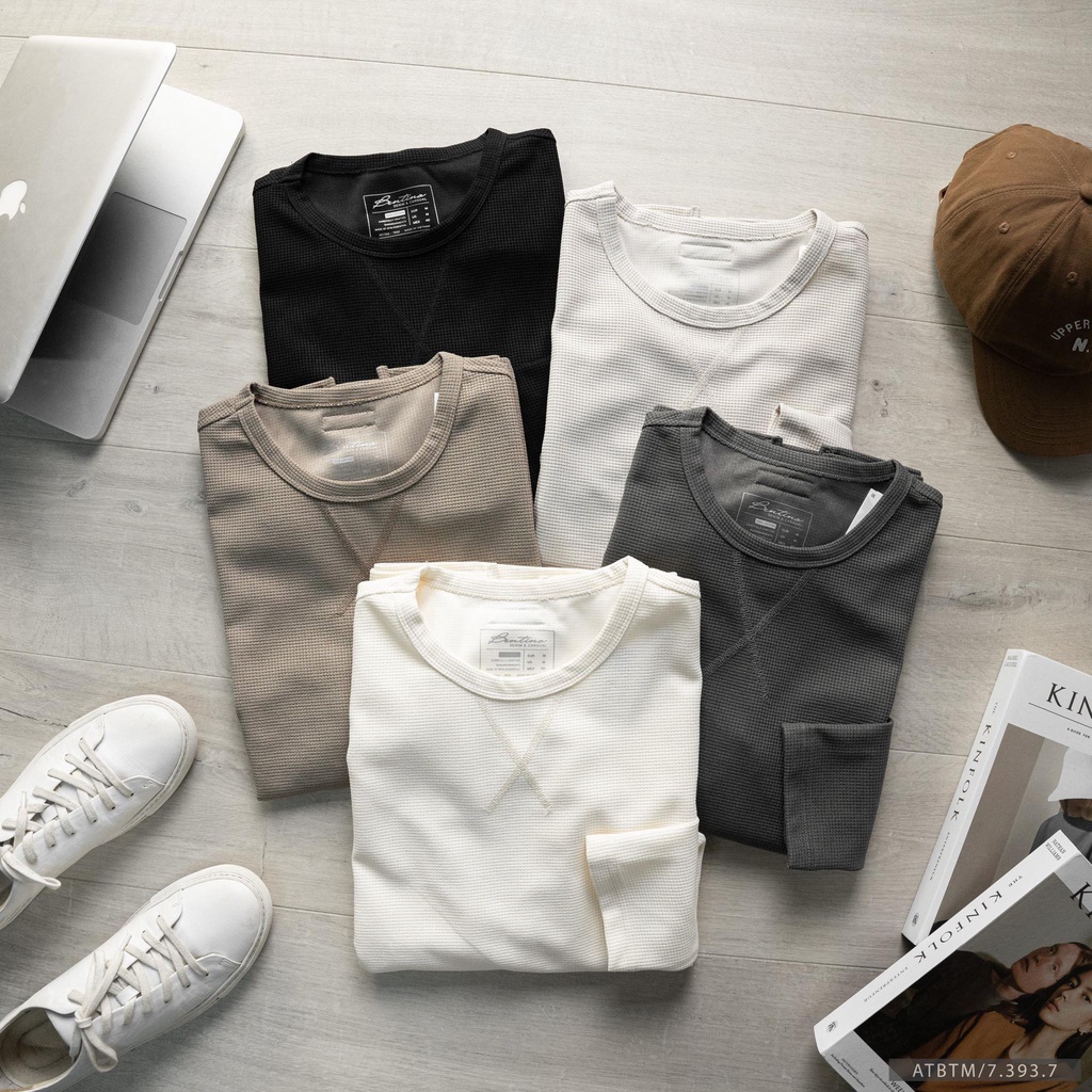 Áo Thun Dài Tay Dệt Ô Vuông