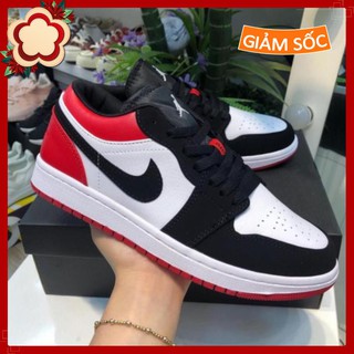 ⚡️Freeship⚡️ Giày Thể Thao Jor_dan 1 Low, JD1 đỏ đen cổ thấp nam nữ hàng cao cấp