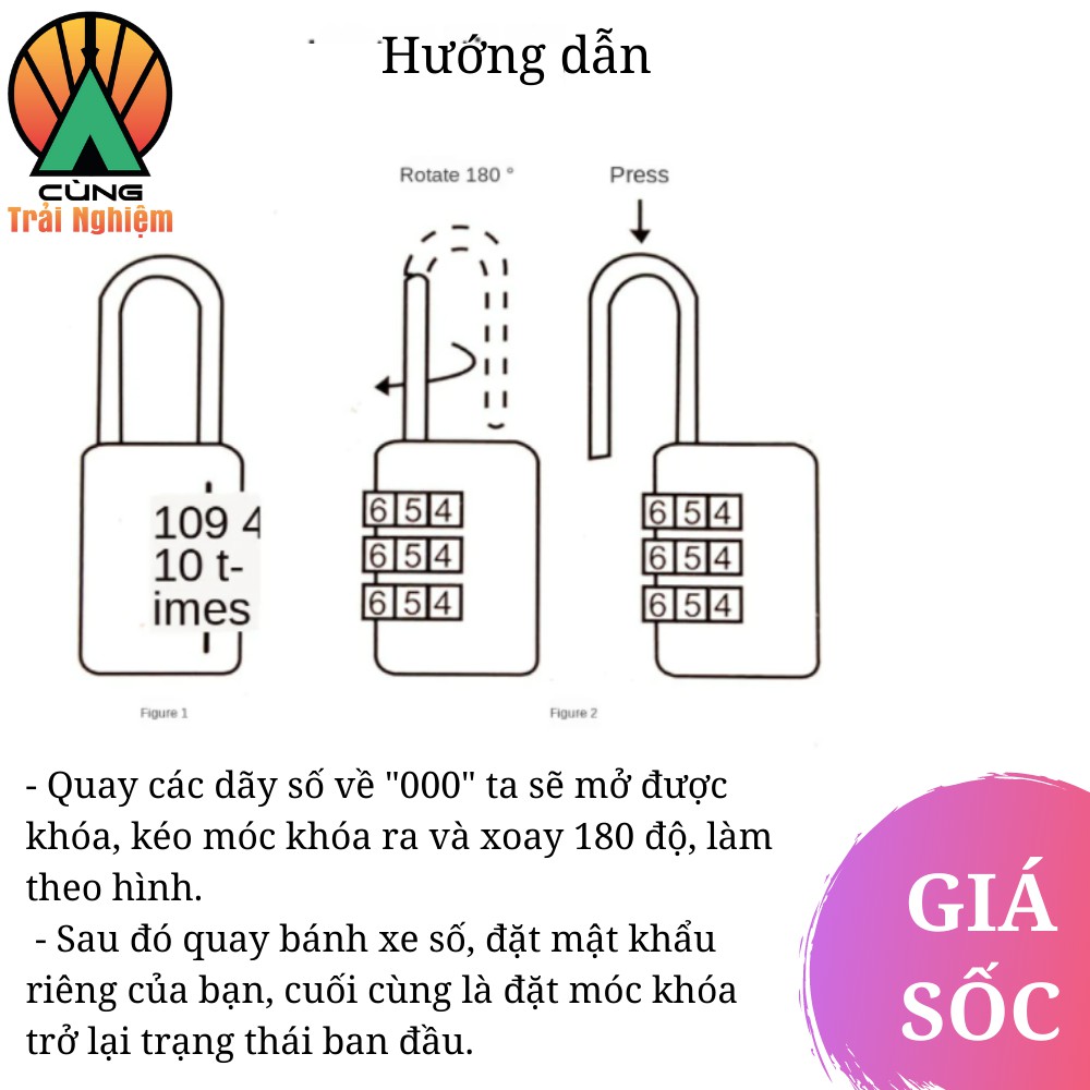 [CHÍNH HÃNG] Khóa Mật Mã 3 Số Mini Naturehike Chống Trộm An Toàn Cho Tủ Quần Áo, Vali Hành Lí NH20SJ002