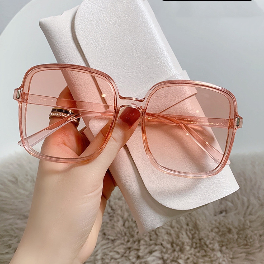 Kính Mát Gọng Vuông Chống Tia UV Phong Cách Vintage Thời Trang