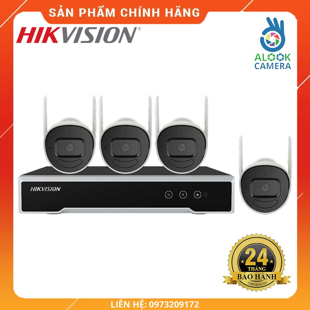 Bộ Kit 4 camera Wifi HIKVISION NK42W0H(D)-CHÍNH HÃNG-BẢO HÀNH 24 THÁNG