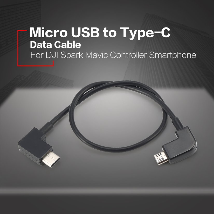 Cáp truyền dữ liệu Micro USB sang Type-C cho điện thoại thông minh điều khiển DJI Spark Mavic