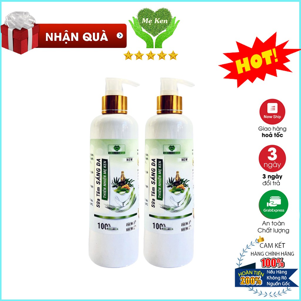 Sữa Tắm Trắng Da Thảo Dược Mẹ Ken - Thảo Mộc Dưỡng Ẩm Da Khô - Dạng Đặc 250ml [Mộc Thiên]