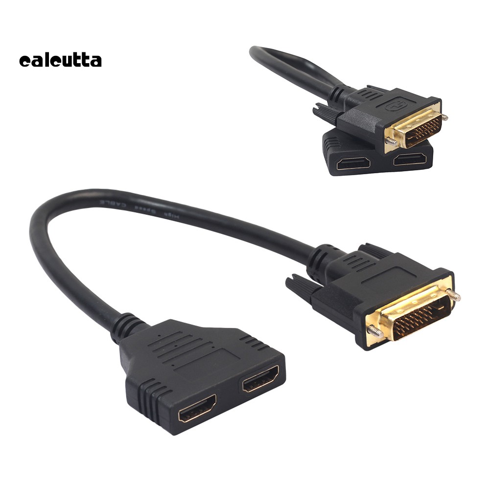 Cáp chuyển đổi 2 cổng HDMI sang 1 đầu DVI 24+1