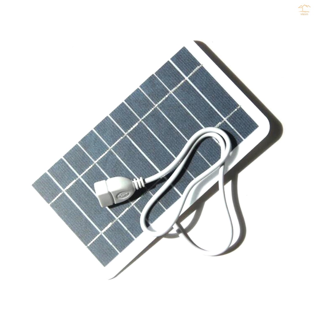 Tấm Năng Lượng Mặt Trời Di Động 2W 5V Với Cổng USB Bằng Silicon Chống Nước Di Động Cho Pin Sạc Dự Phòng