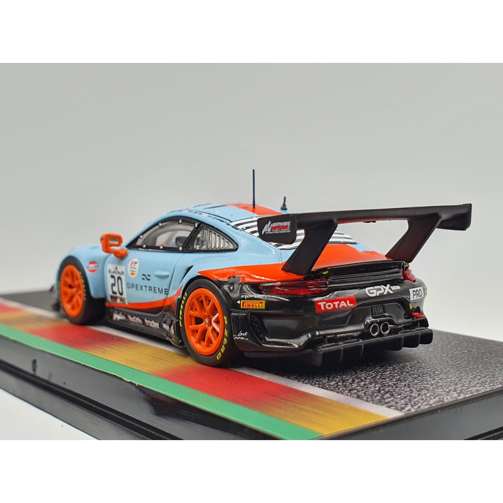 Xe Mô Hình Porsche 911 GT3 R 1:64 Tarmac Works ( Xanh Gulf )