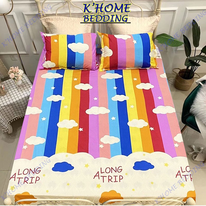 Set 5 món chăn hè chần bông ga gối Cotton Poly