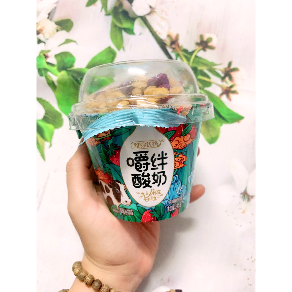 Sữa Chua Ngũ Cốc Ăn Liền 145g Yami Chew- Ngũ Cốc Sữa Chua Hoa Quả Giảm Cân Ăn Kiêng Bánh Kẹo Ăn Vặt Nội Địa Giá Rẻ- Kivo