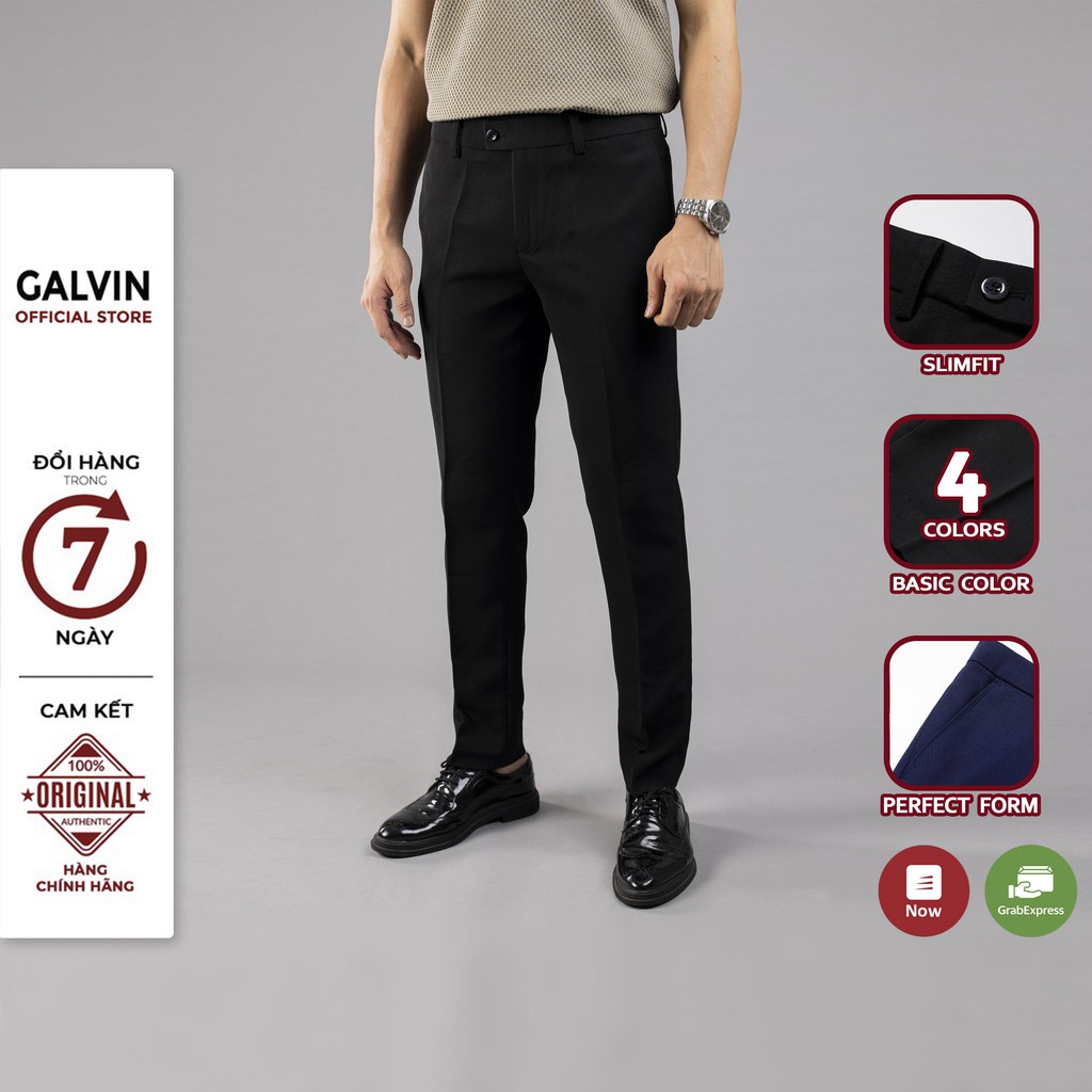 Galvin - Quần tây nam chất tuyết co giãn nhẹ form ôm đứng dáng QAGV3 - Hàng mới về