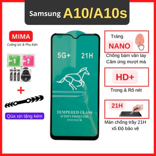 Kính cường lực Samsung A10/A10S Full màn cao cấp OG+ độ cứng 21H siêu mượt hạn chế bám vân tay [MIMA]