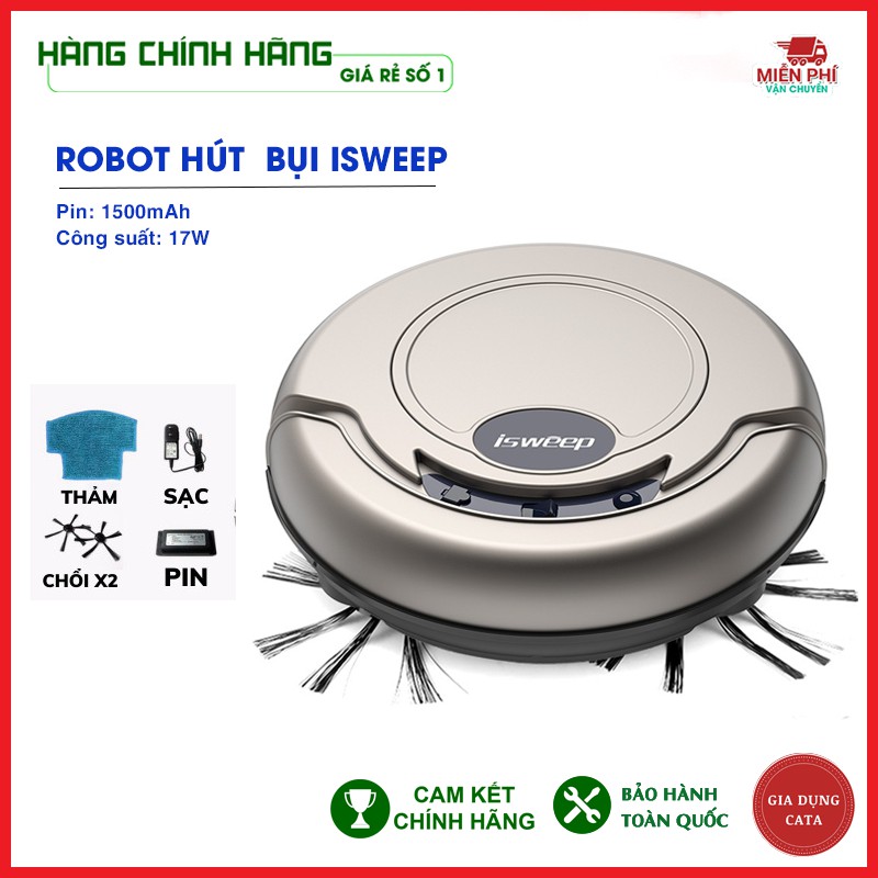 ROBOT HÚT BỤI LAU NHÀ ISWEEP - S320, hút bụi thông minh kết hợp 3 trong 1 - hút bụi, quét nhà, lau nhà!