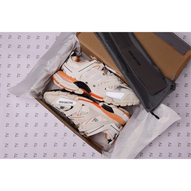 Giày thể thao track 3.0 trắng cam | BigBuy360 - bigbuy360.vn