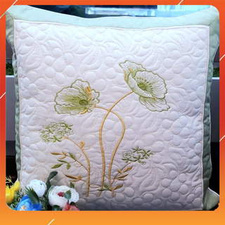 Vỏ Gối Vuông Thêu Satin Hàng Đẹp Trần Bông Nhiều Mẫu
