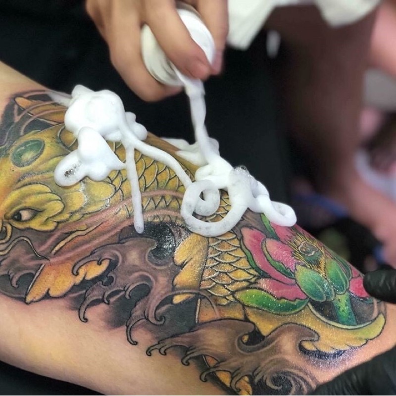 Nước rửa vệ sinh hình xăm Blue Soap, Green Soap