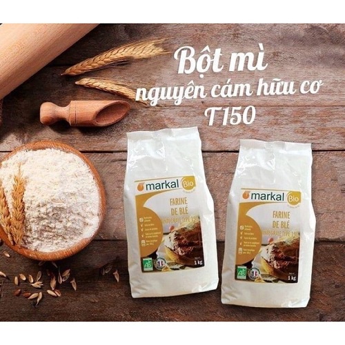 Bột mỳ hữu cơ đa dụng làm bánh cho bé ăn dặm - tách lẻ 200gr hoặc nguyên túi 1kg