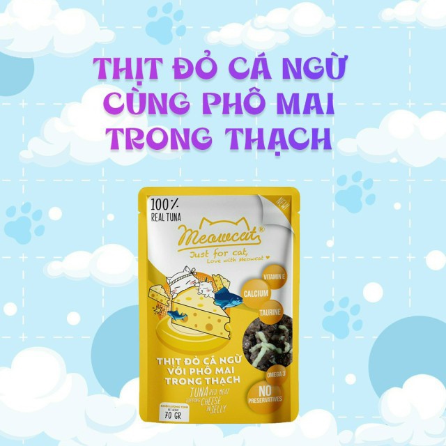 Pate MEOWCAT gói 70g, Thức ăn ướt, Pate dinh dưỡng cho mèo