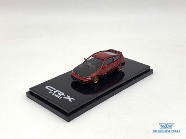 Xe Mô Hình Honda CR-X Sir (EF8) Customized Version Carbon Bonnet 1:64 Hobby ( Đỏ , Mâm Vàng )