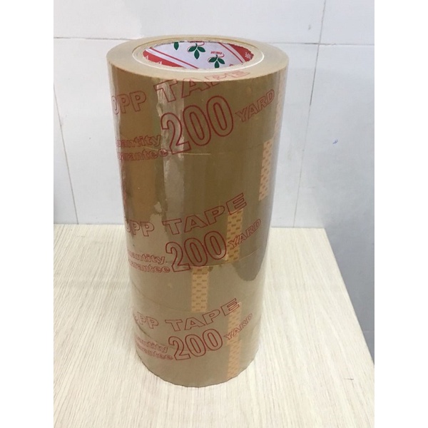 1 Cây Băng Keo Đục Dán Thùng Dán Hộp 200YARD - ( 6 Cuộn ) Keo dán thùng loại tốt