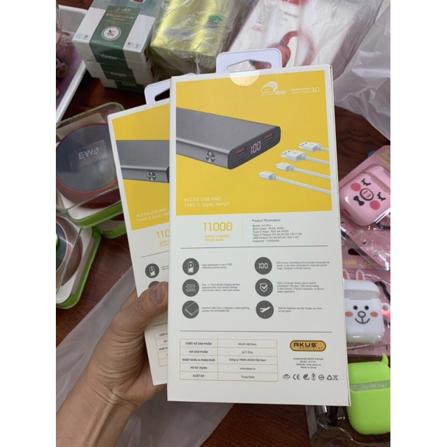 Pin Dự Phòng Akus 11000 mAh - A11 Pro