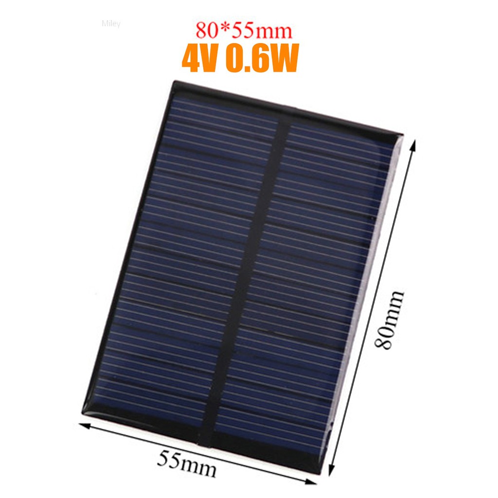 Miếng Sạc Pin Năng Lượng Mặt Trời 4V 0.6W Dành Cho Pin Điện Thoại