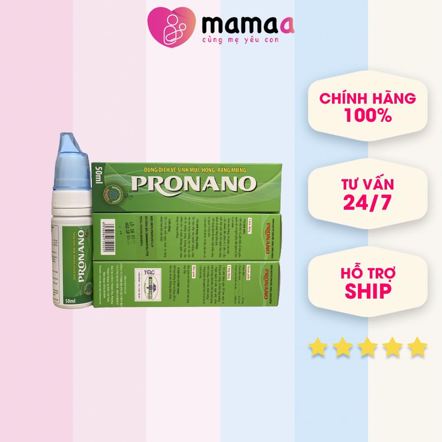 Dung dịch vệ sinh mũi họng răng miệng cho trẻ Pronano, phòng ngừa viêm mũi 50ml