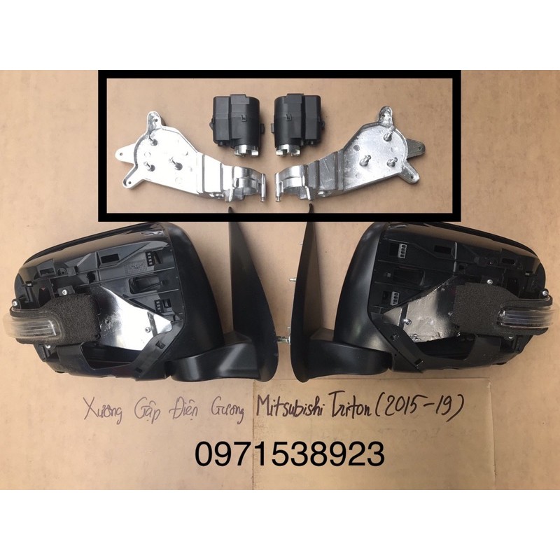 Bộ khung xương và motor gập gương cho MITSUBISHI TRITON 2015-2018 tặng kèm công tắc zin & hộp khoá cửa gập gương tự động
