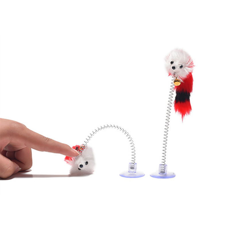 Đồ chơi cào móng hình chuột lò xo cho thú cưng