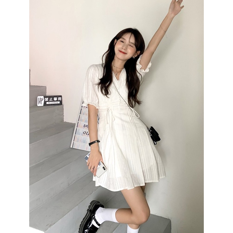 [ORDER] ĐẦM VINTAGE CỔ V TIỂU THƯ NHẸ NHÀNG ULZZANG - KÈM ẢNH THẬT | BigBuy360 - bigbuy360.vn