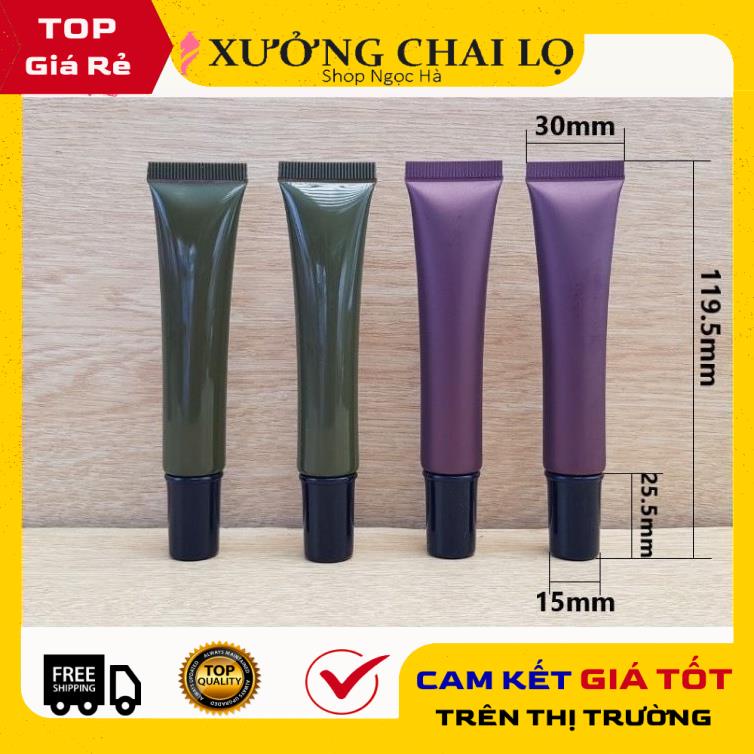 Tuýp Chiết Mỹ Phẩm ❤ GIÁ RẺ NHẤT ❤ Tuýp (tube) nhựa chiết mỹ phẩm 20ml Nâu, Rêu chiết mỹ phẩm, đựng gel .