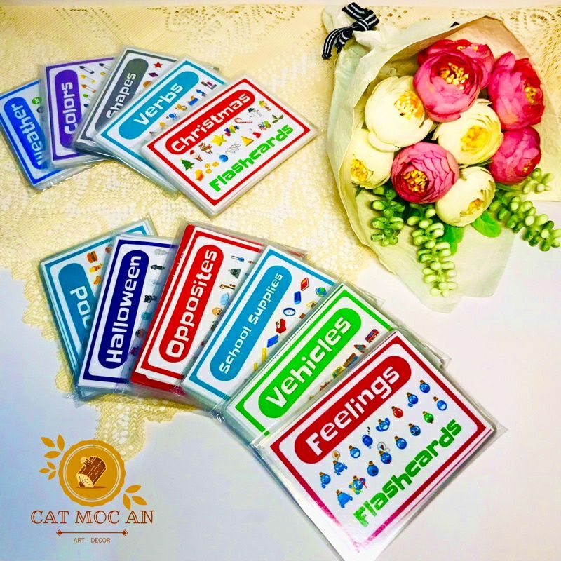 Thẻ Flashcard Tiếng Anh nhiều chủ đề cho bé