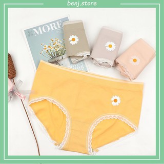 Quần lót nữ hoa cúc, quần lót nữ sợi tre kháng khuẩn set 4 màu