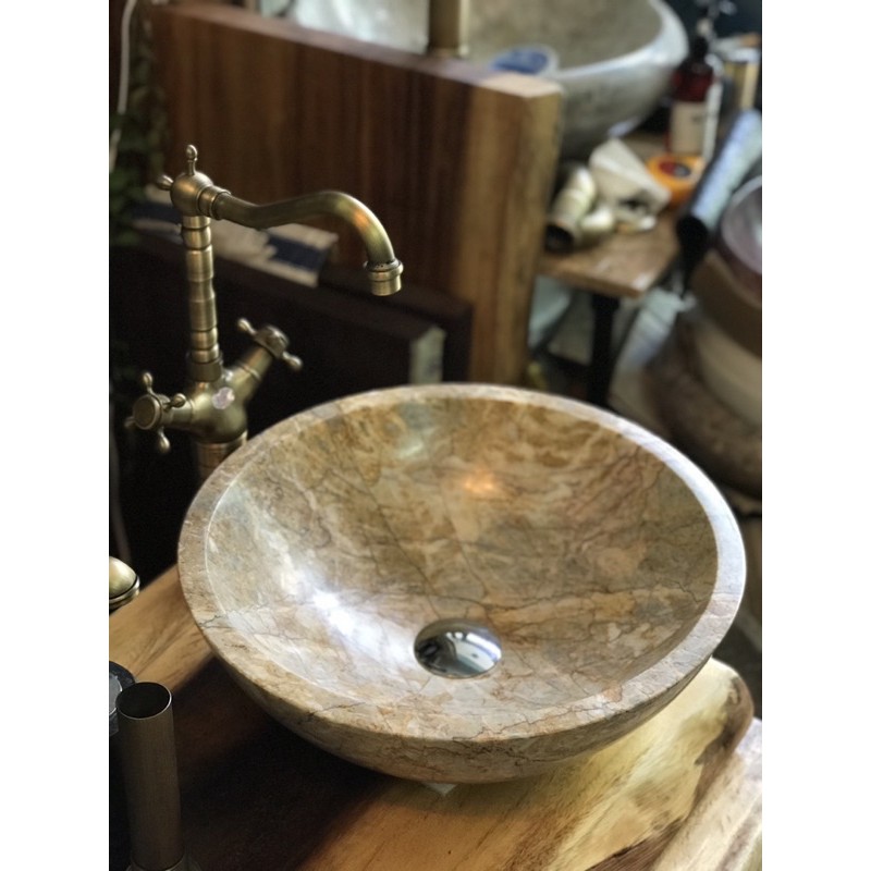 Lavabo đá Vân gỗ tự nhiên | BigBuy360 - bigbuy360.vn
