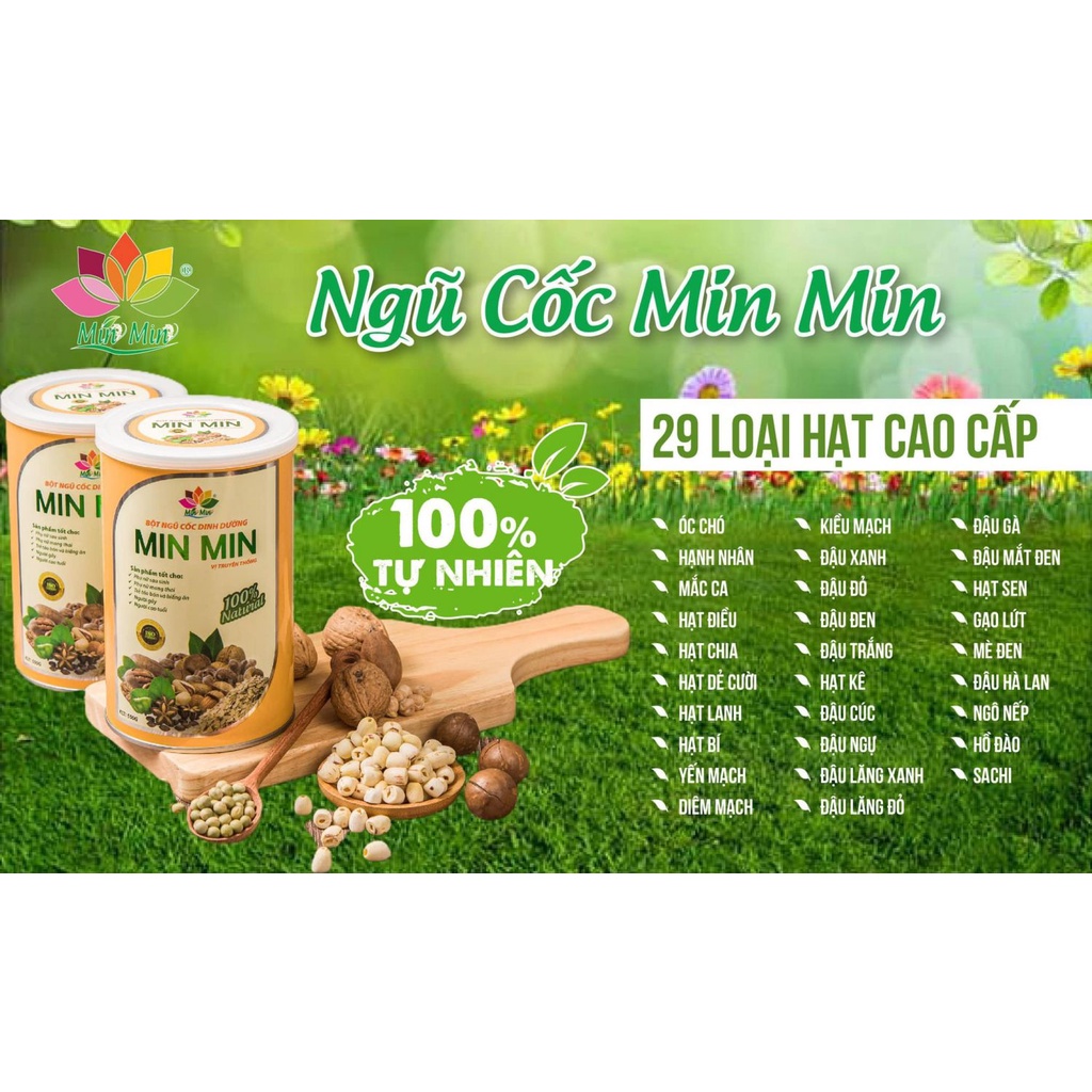 Ngũ cốc dinh dưỡng cho mẹ bầu và cho con bú MINMIN 500g - 29 LOẠI HẠT