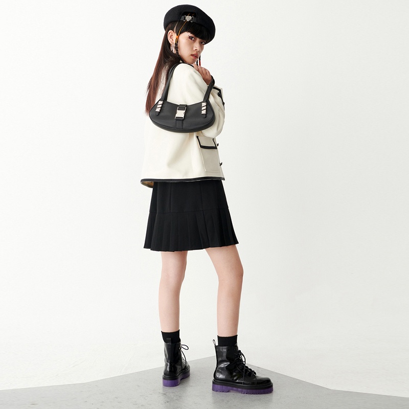 PINKYLA - Áo Vest lửng KONI màu trắng kem