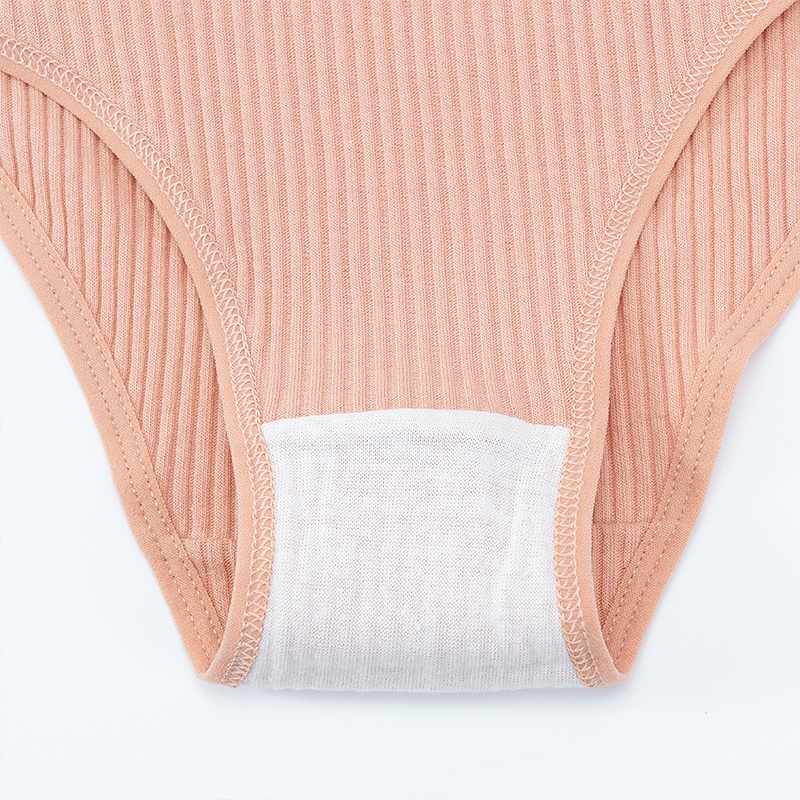 Quần Lót Cotton Lưng Thấp Họa Tiết Kẻ Sọc Cho Nữ