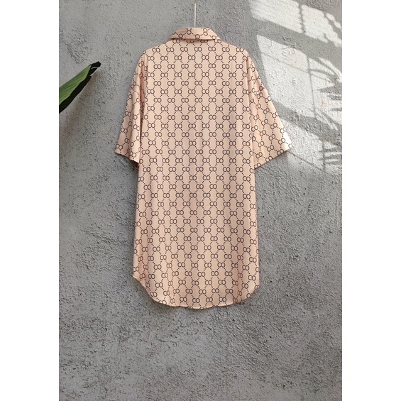 váy ngủ mặc nhà sơmi lụa Quảng Châu cao cấp chó cam