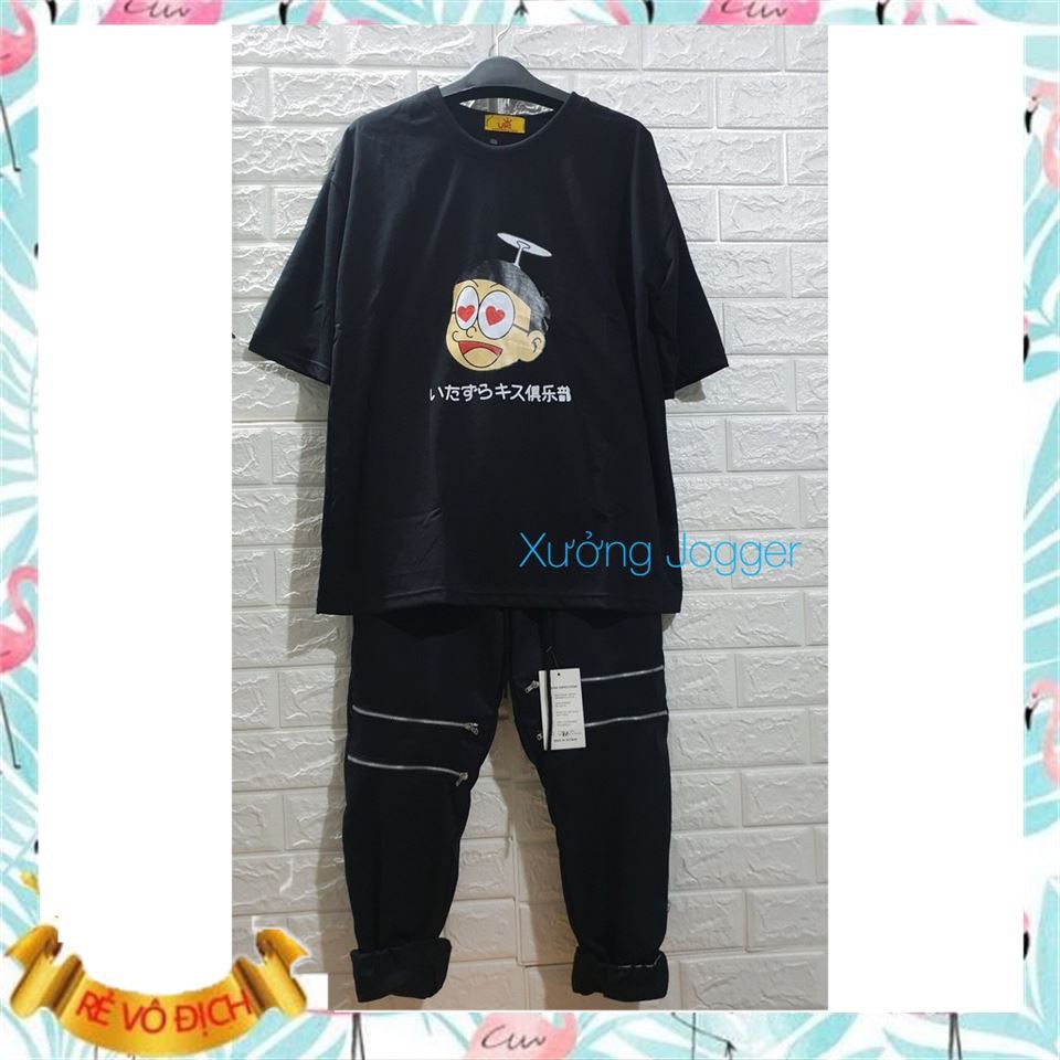 Set Quần Áo Trắng Đen Nobita Cá Tính