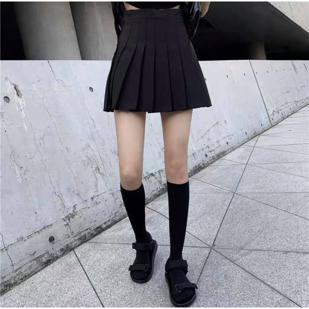 Chân váy tennis xếp ly ngắn xoè skirt kẻ caro, chân váy tennis xoè xếp ly ngắn nhiều màu trơn, kẻ caro style Hàn Quốc