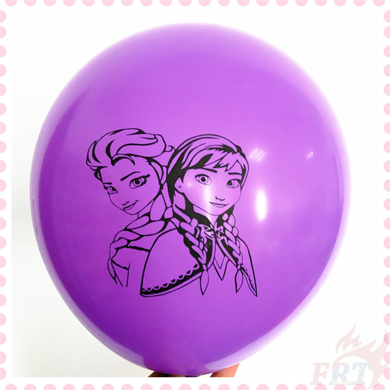 Bong bóng 12inch chủ đề Disney Frozen Anna &amp; Elsa chất liệu Latex