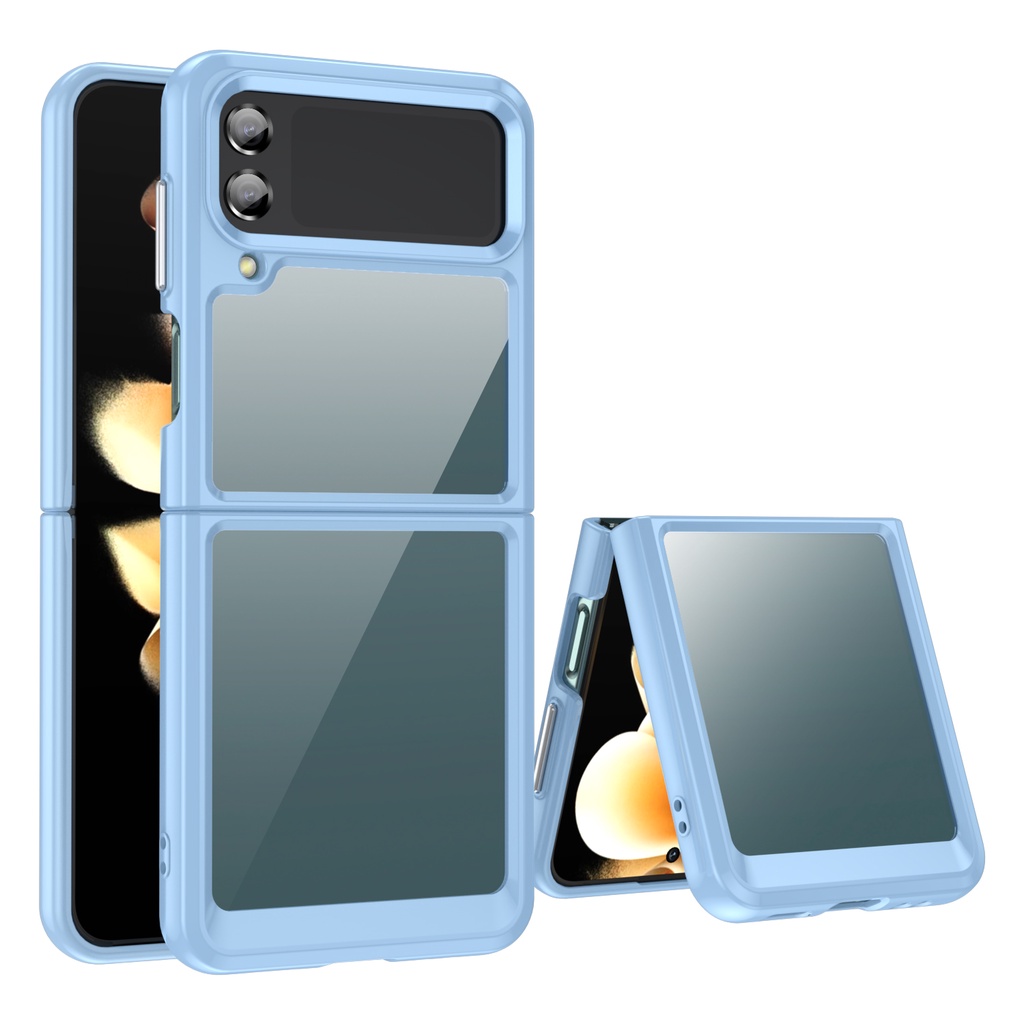 Ốp Điện Thoại Acrylic Cứng Bảo Vệ Chống Rơi Cho Samsung Galaxy Z Flip 4 5G Flip4 Zflip4 Samsung Flip4
