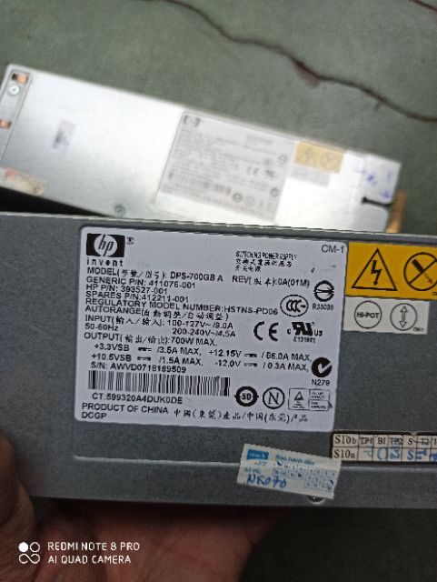 Nguồn server hp dps-700gb 12v 56A 700w đã kích hoạt