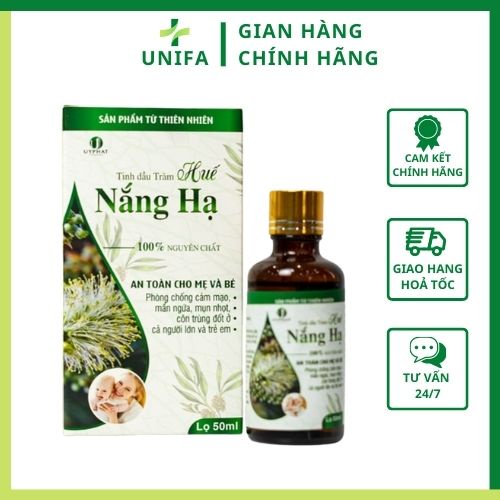 Tinh dầu, tinh dầu tràm Huế Nắng Hạ - Dầu tràm cho bé giúp phòng chống cảm, xua đuổi côn trùng, pha nước tắm cho bé