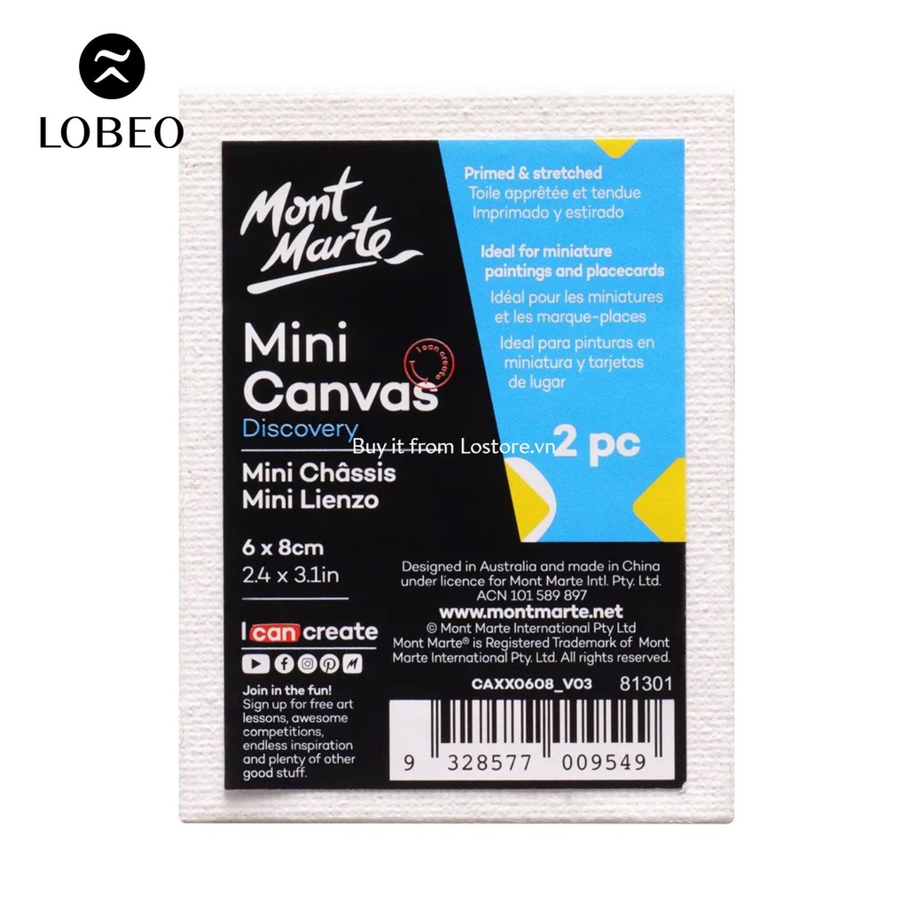 [LỖ STORE] Bảng vải Mini Canvas Mont Marte