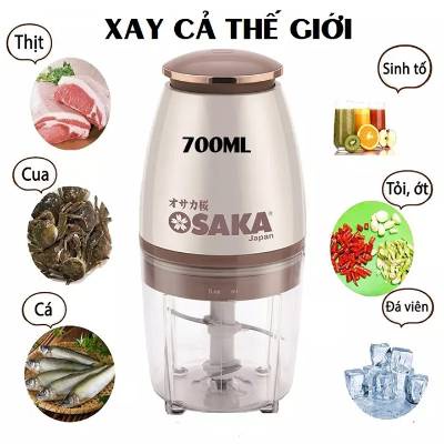Máy Xay Sinh Tố Cầm Tay 350W , Xay Thịt Đa Năng OSAKA Cao Cấp Dung Tích 750ML  Lưỡi dao siêu bên