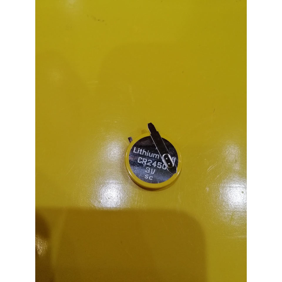 Pin liền đế CR2450, 3V (2 chân đứng)